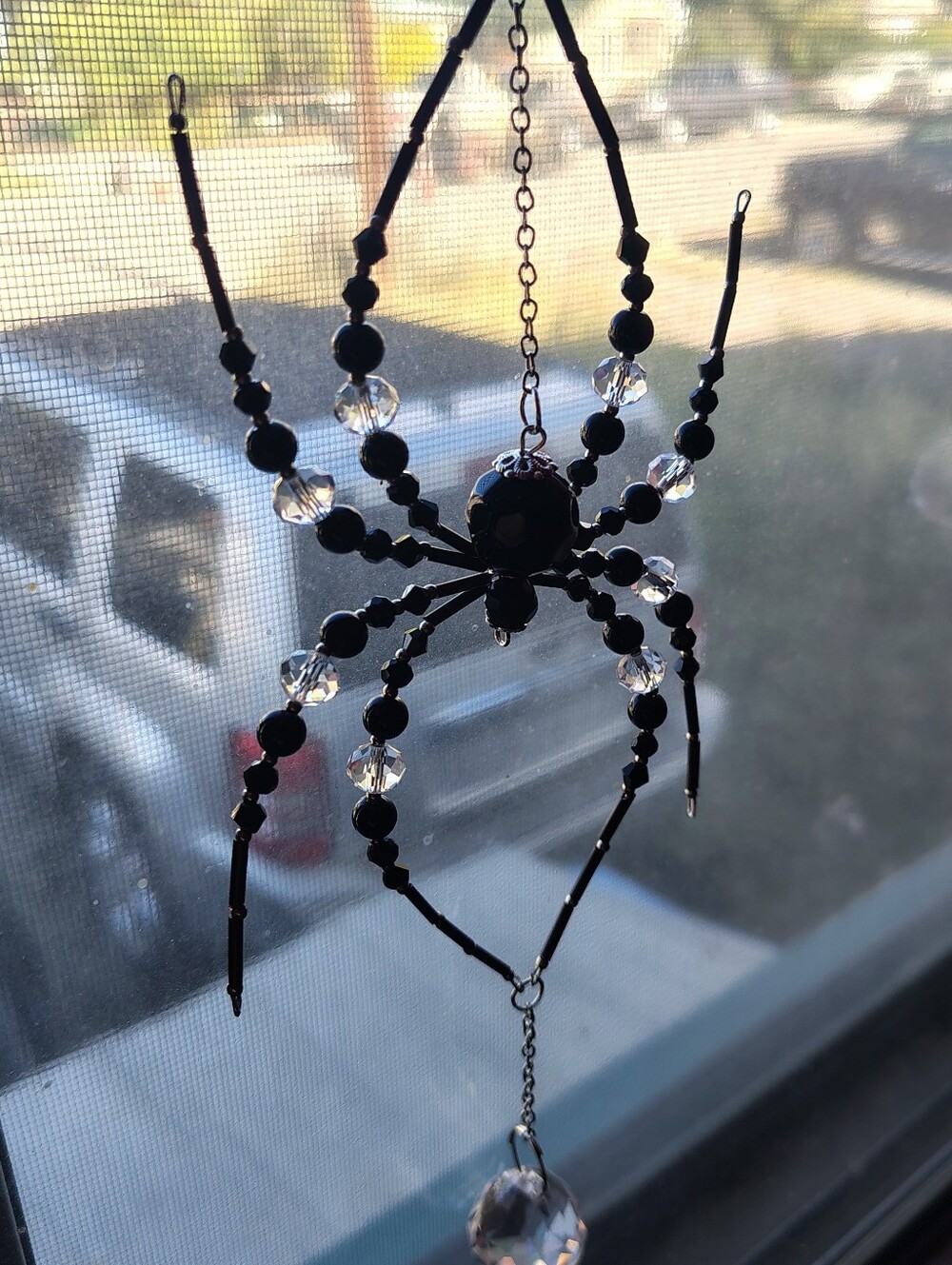 🕷️☀️ New Handmade Crystal Spider Suncatcher / Window Hanging Prism 🕷️☀️
